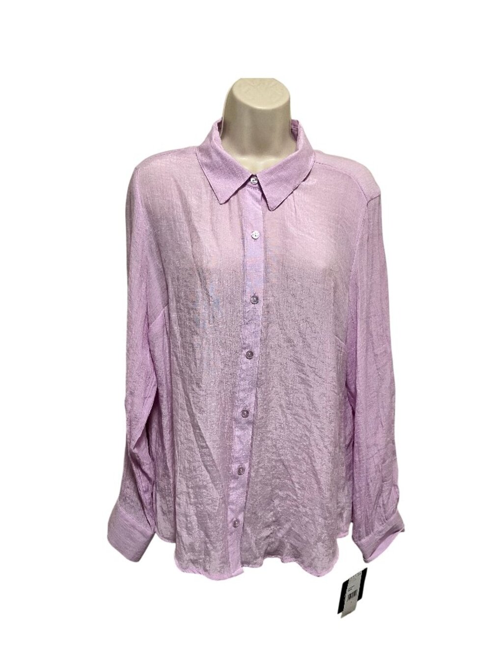 NWT by & by Long Sleeve Button Down Blouse Size: Large